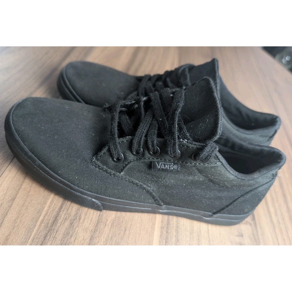 Vans Atwood Blackout Canvas Sneakers Women's Size 6 Black Lace Up Skate Shoes